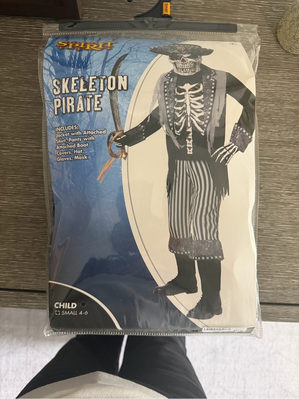 Spirit Skeleton Pirate Costume - Black & White